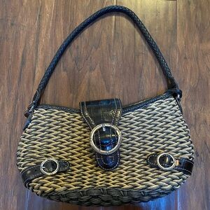 Vintage Brighton Woven Leather Purse
